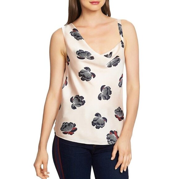 🔥 3/$15 🔥 1.State Asymmetrical Neck Camisole Tank Floral Slinky Coquette S - Picture 1 of 6